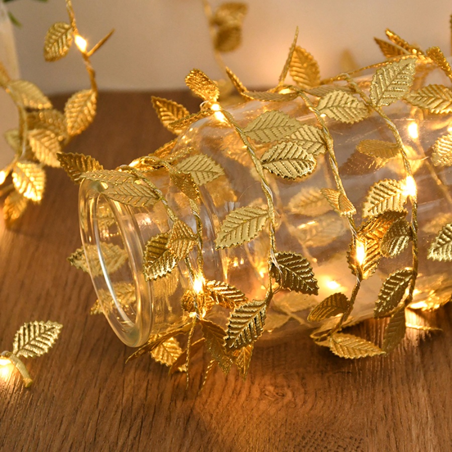 Lighting Wedding Outdoor - Светодиодная гирлянда из ротанга с золотыми