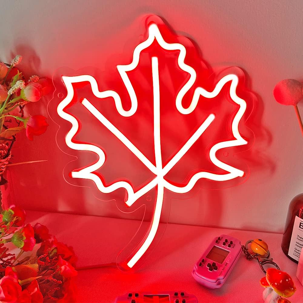 Outdoor Lighting Canada - Неоновая вывеска «Кленовый лист» с регулируемой