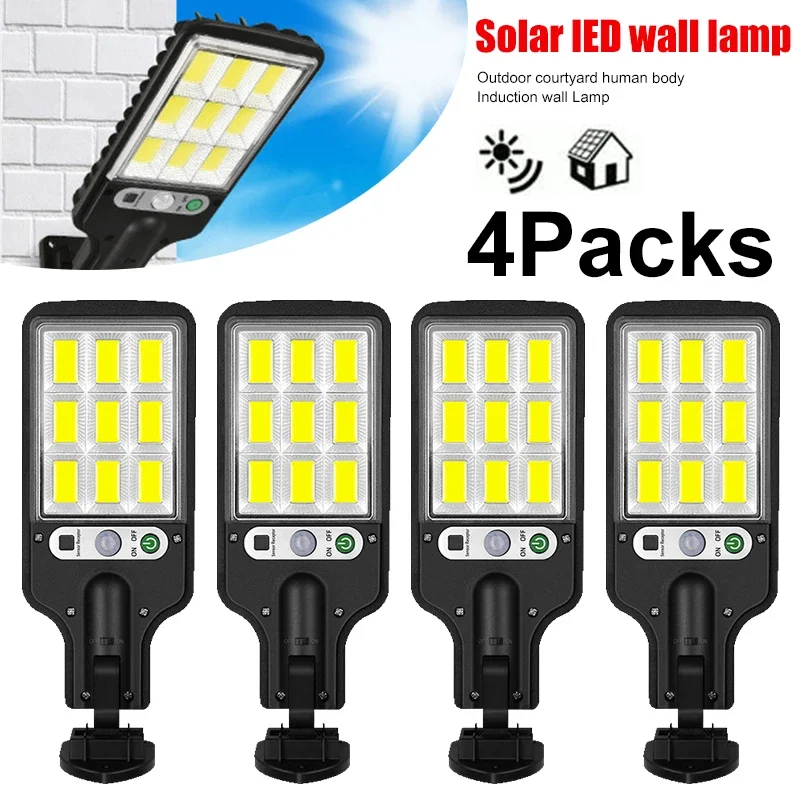 Outdoor Lighting Lamps - Мощный светодиодный солнечный уличный настенный светильник