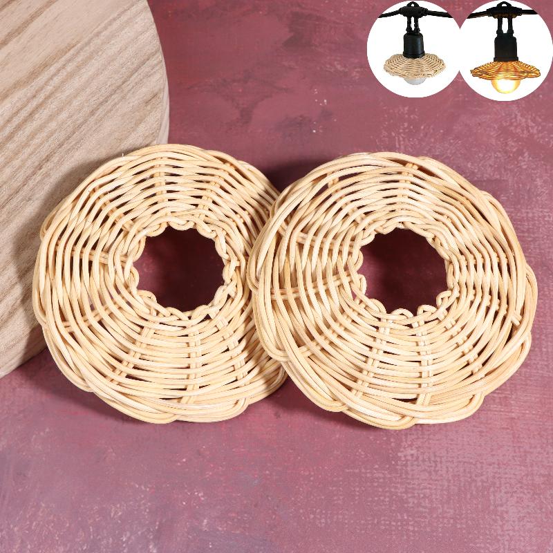 Outdoor Lighting Chandelier - 2 шт. Плетеные вручную абажуры из