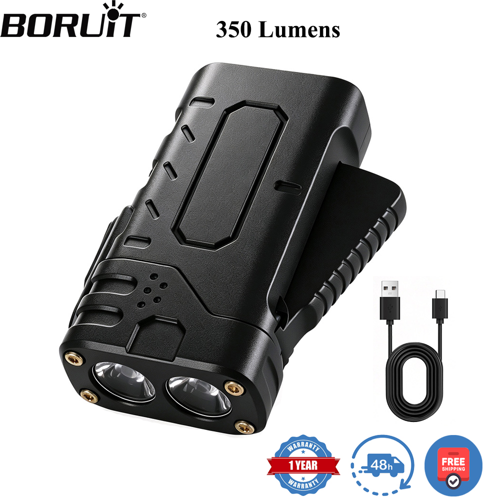 Outdoor Lighting Nearby - BORUIiT Ручной фонарь EDC с LED-подсветкой,