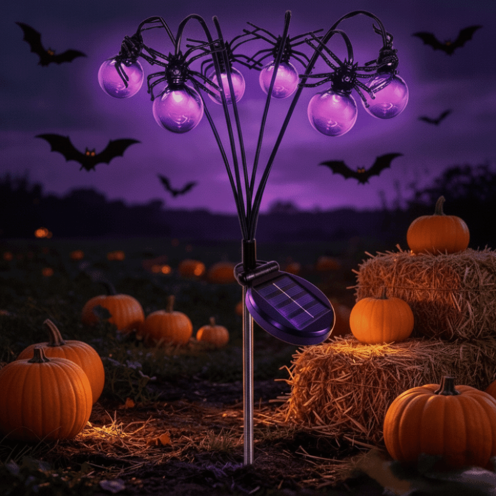 Outdoor Lighting Front Yard - Фиолетовый светильник-скелет для Хэллоуина, в форме