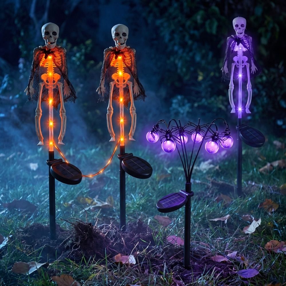 Outdoor Lighting Front Yard - Фиолетовый светильник-паук для Хэллоуина, водонепроницаемый, для