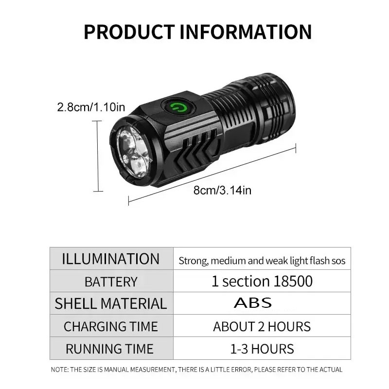 Мини-фонарик с 3 светодиодами  – обзор и цена Outdoor Lighting Spotlight