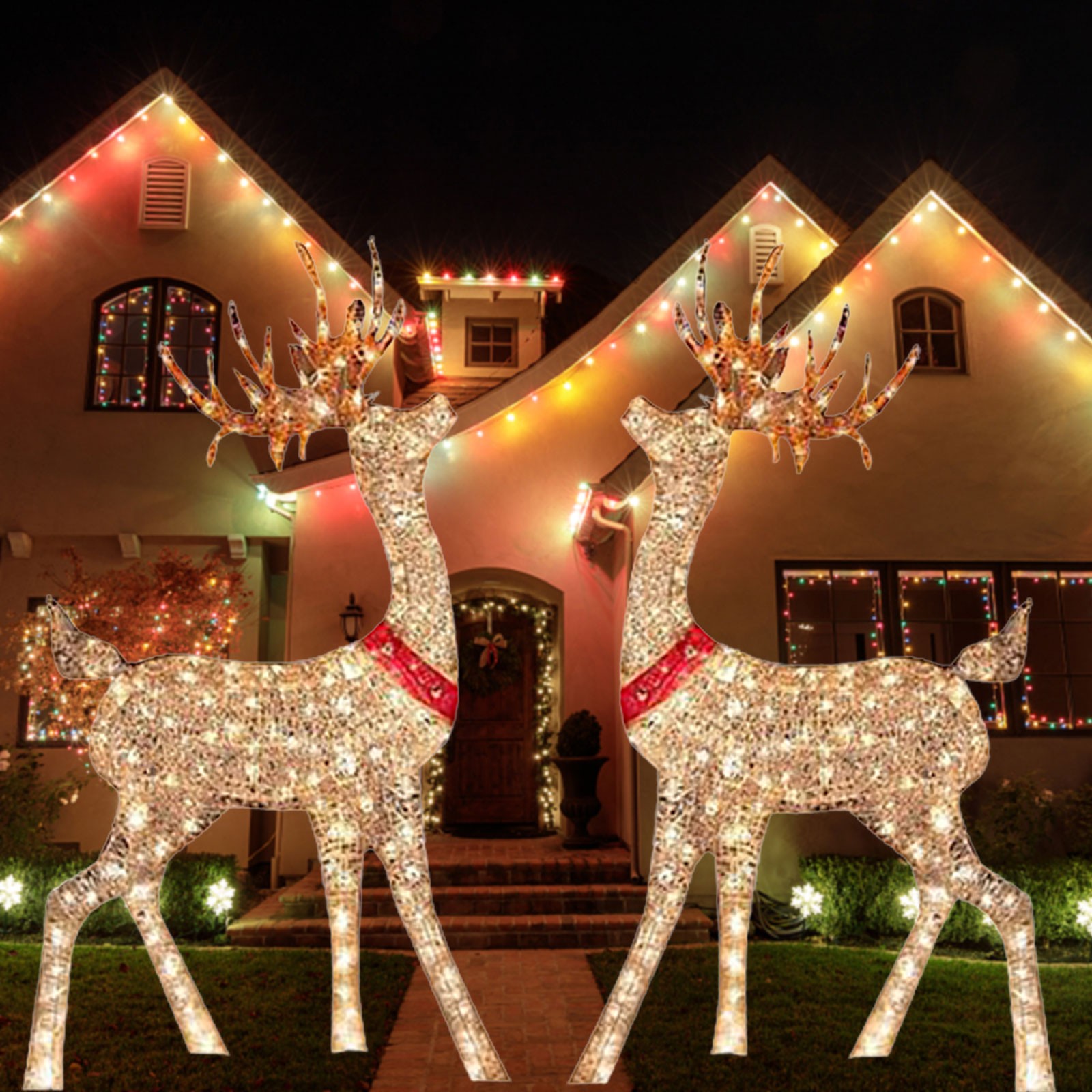 Светящиеся рождественские укра – обзор и цена Outdoor Lighting Front Yard