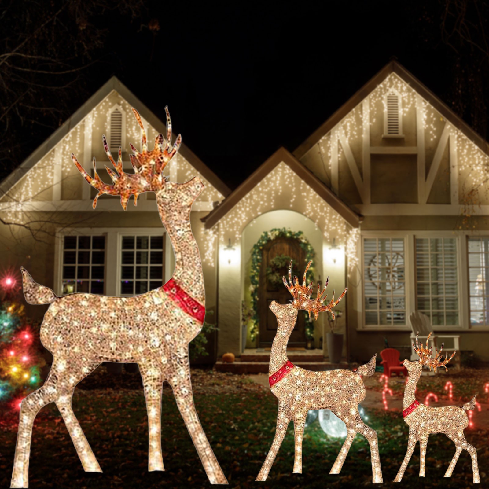 Светящиеся рождественские укра – обзор и цена Outdoor Lighting Front Yard