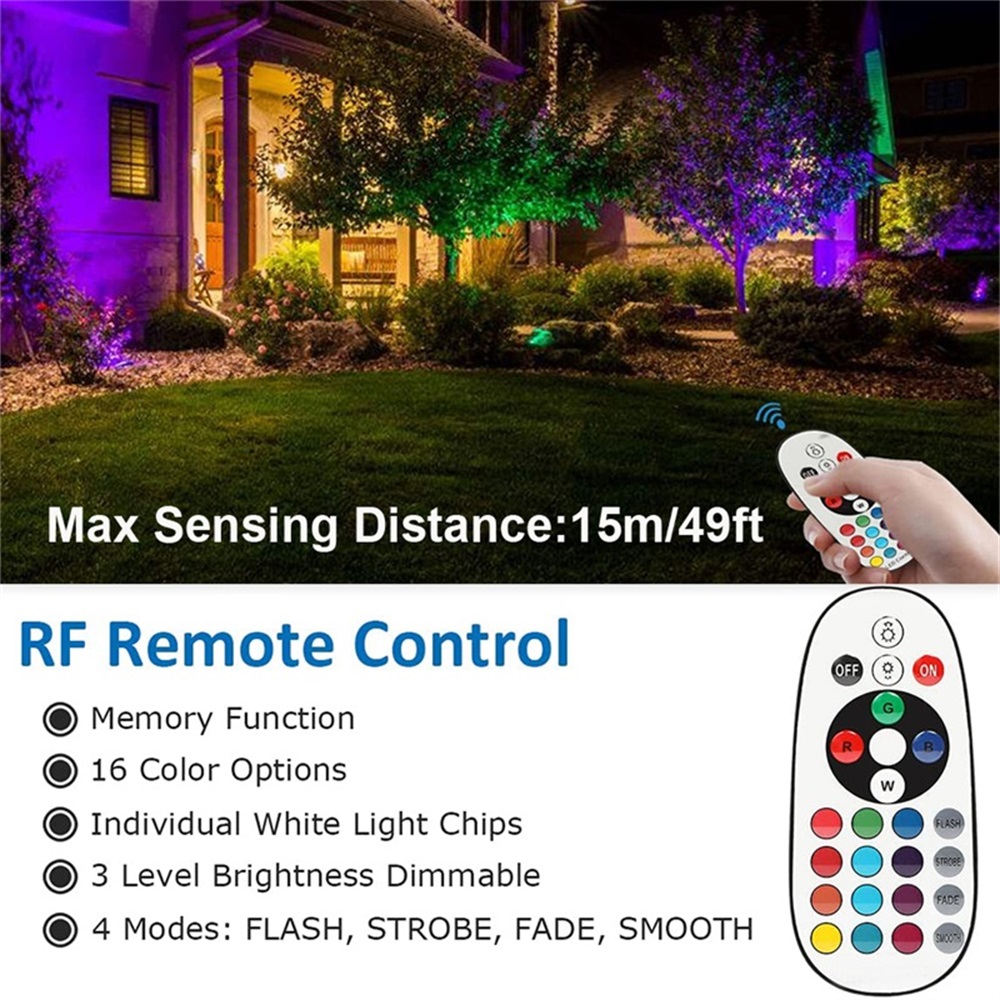 RGBW Ландшафтное освещение 10  – обзор и цена Outdoor Lighting Spotlight