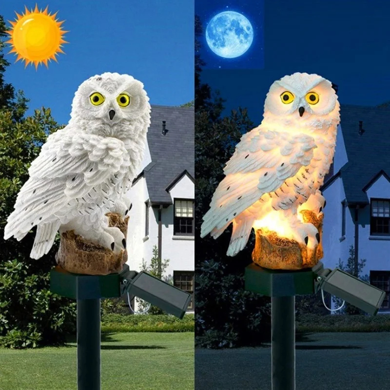 Солнечная статуэтка совы с LED – обзор и цена Outdoor Lighting Design