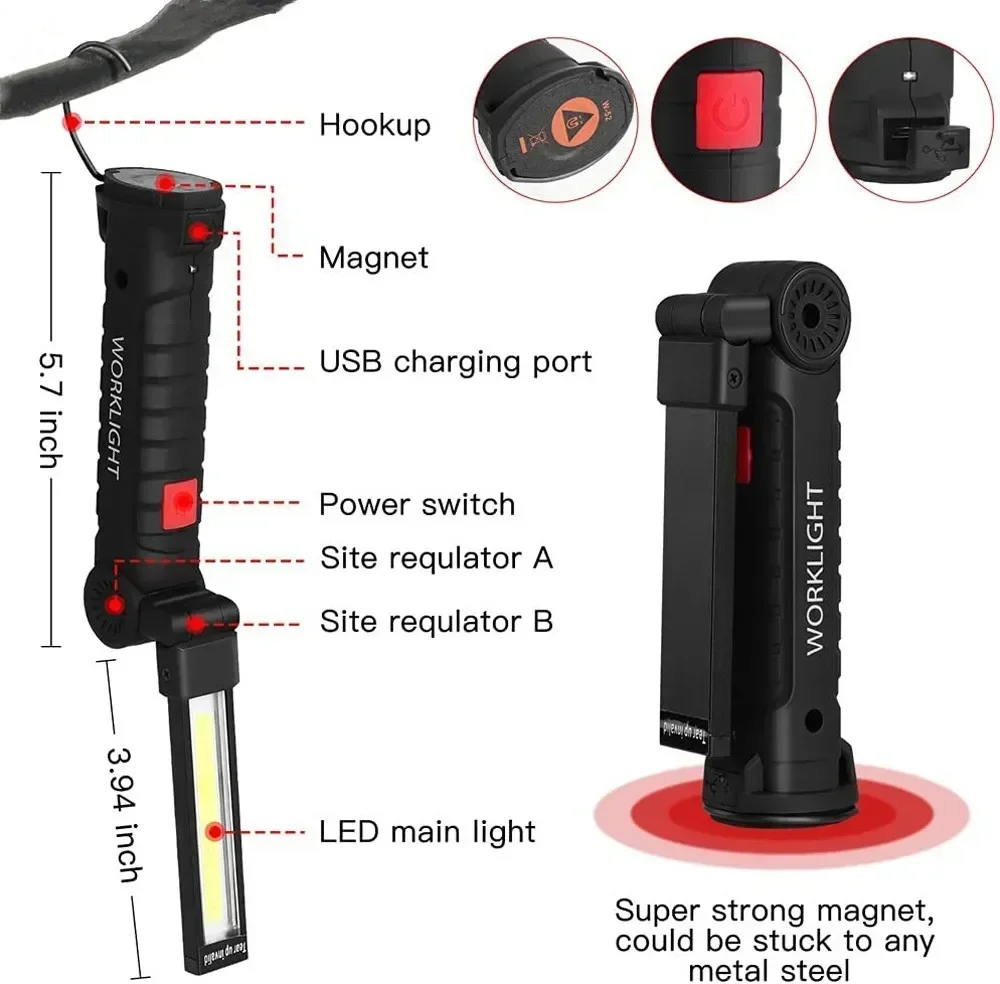 Светодиодный фонарик COB, пере – обзор и цена Outdoor Lighting Rechargeable