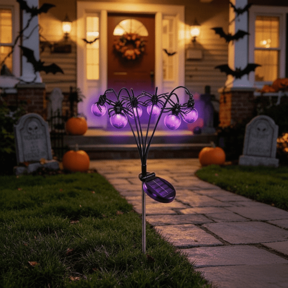 Фиолетовый светильник-паук для – обзор и цена Outdoor Lighting Front Yard